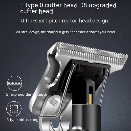 Cortadora de Cabello Profesional Retro con Grabado - Máquina de Afeitar Eléctrica de Precisión - Image 3