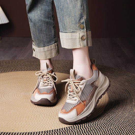Tenis Retro Casual de Suela Suave para Mujer