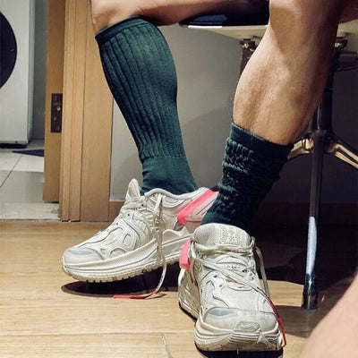 Calcetines Largos Deportivos de Algodón Terry Transpirable para Hombre - Image 6