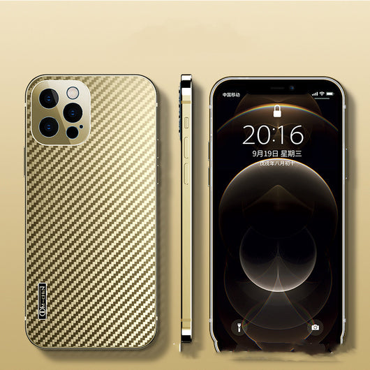 Funda para Celular de Acero Inoxidable con Patrón Fibra de Carbono - Ultradelgada y Resistente - Image 22