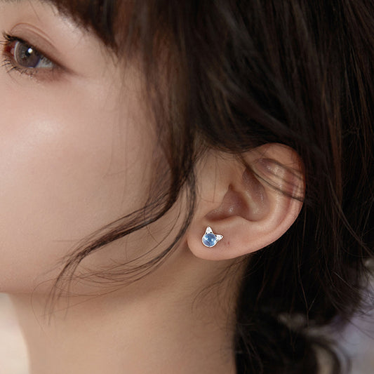 Aretes Gota Azul Acua Pequeños