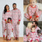 Conjunto Navideño Familiar de Manga Larga con Estampado Europeo y Americano