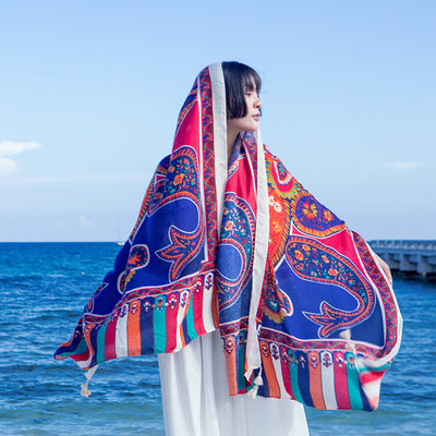Bufanda Étnica Larga Estilo Coreano para Verano y Otoño - Image 8