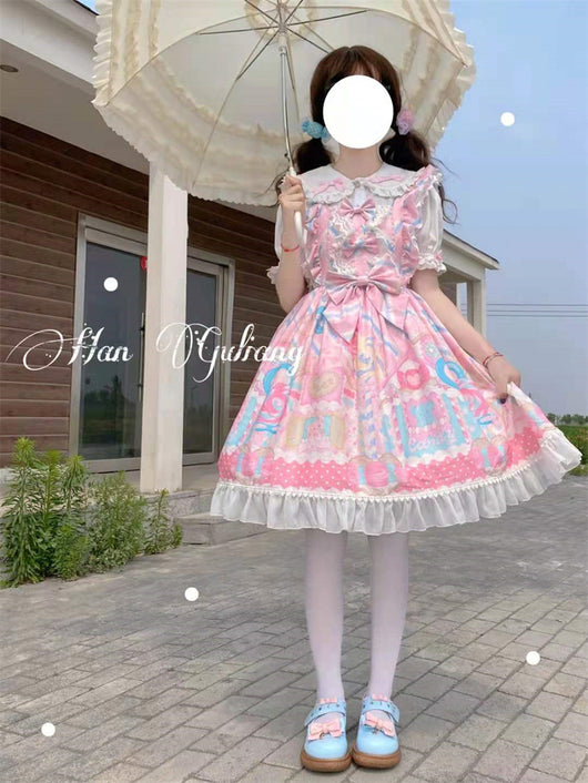 Vestido JSK Lolita Kawaii con Tirantes - Diseño Casa de Dulces para Verano - Image 20