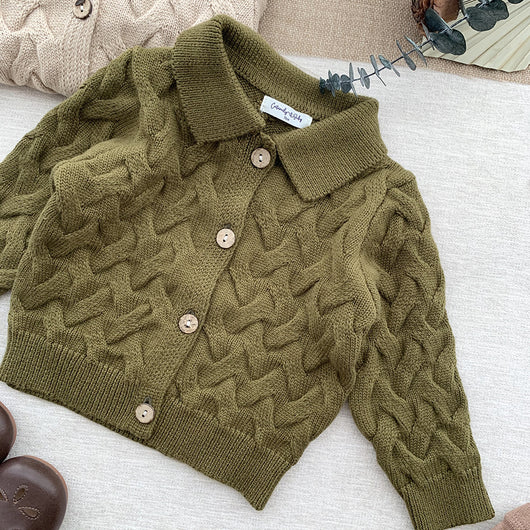 Conjunto de Cardigan y Jumper Unisex Estilo Europeo para Bebé - Image 12