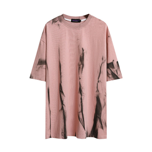 Playera Suelta Tie-dye Cuello Redondo Manga Corta para Hombre - Image 7