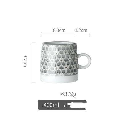 Taza de Cerámica Artesanal con Relieve Pastoril Retro - Image 12