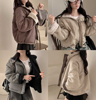 Abrigo Reversible de Algodón para Mujer - Doble Cara Cálido - Image 10