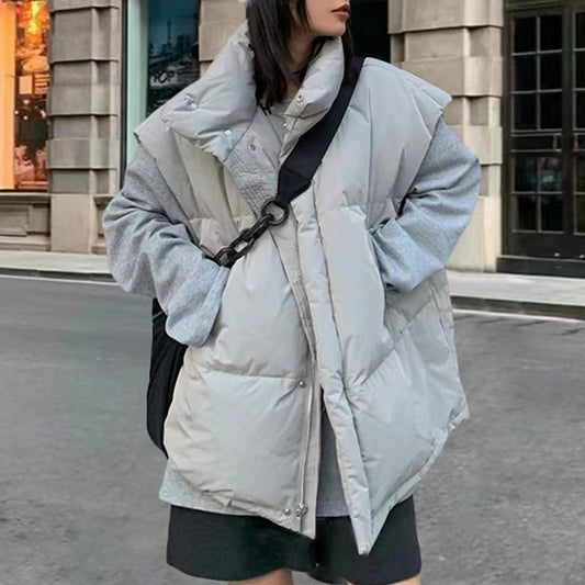 Chaqueta Casual Acolchada con Cuello Alto - Abrigo Térmico para Invierno