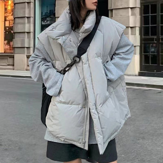 Chaqueta Casual Acolchada con Cuello Alto - Abrigo Térmico para Invierno