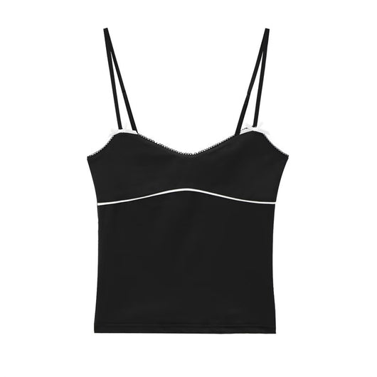 Chaleco Tejido Slim Fit Color Café con Tirantes Finos