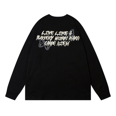 Camiseta de Algodón para Hombre con Parche Decorativo de Mariposa - Image 12