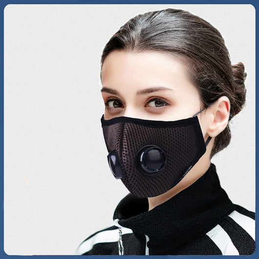 Mascarilla con Válvula Dual de Respiración, Filtros Reemplazables y Lavable - Image 5