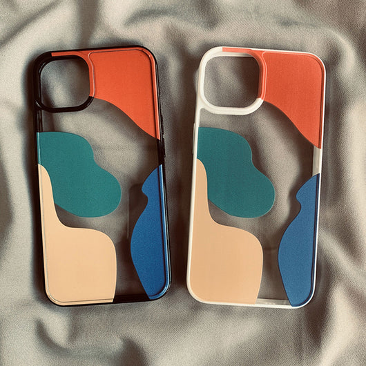 Funda para Celular 13" Geométrica con Bloques de Color Contrastante