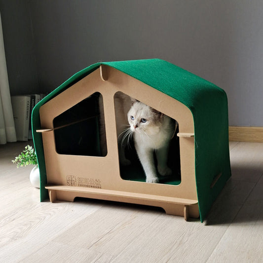 Casa de Madera para Mascotas - Refugio Todo Clima