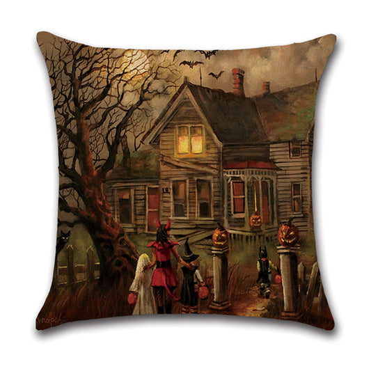 Colección de Arte Geométrico Ramadán Halloween: Paisaje Abstracto y Divertido
