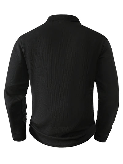 Suéter Deportivo Hombre Media Cremallera Bloques de Color Cuello Alto Manga Larga - Image 32