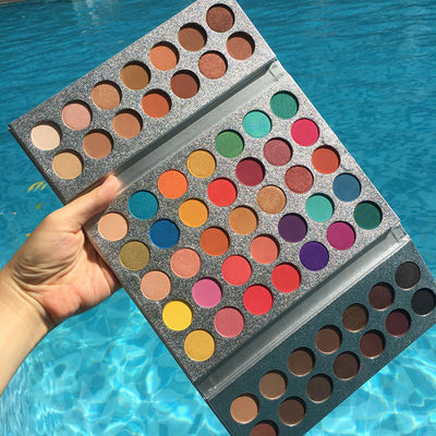 Paleta de Sombras 63 Colores con Brillo y Acabado Mate