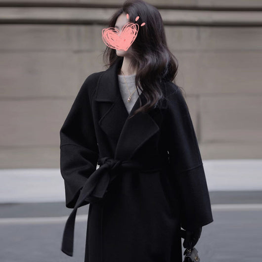 Abrigo Socialite de Moda Otoño-Invierno Largo hasta la Rodilla - Image 6