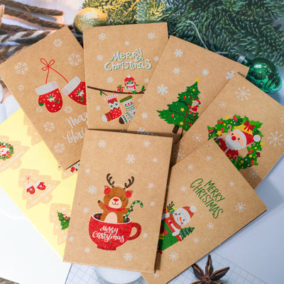 Tarjetas de Bendiciones Navideñas con Sobres y Pegatinas Kraft - Image 10