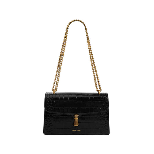 Bolso de Cuero One-Shoulder con Cadena para Mujer - Image 10