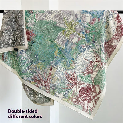 Pañuelo Doble Cara Tropical Rainforest FINSBURY - Lana Seda Grande - Image 22