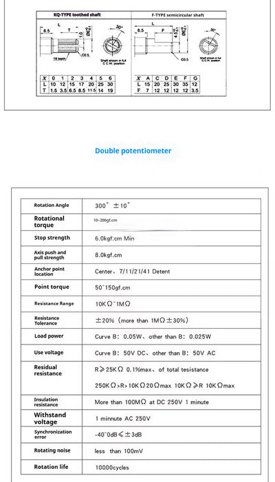 Potenciómetro Dual WH148 para Amplificadores de Potencia - Ajuste Preciso 1K a 500K - Image 12