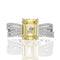 925 Plateado Luxury 4.5 Carat Simulated Diamond Ring Yellow 5