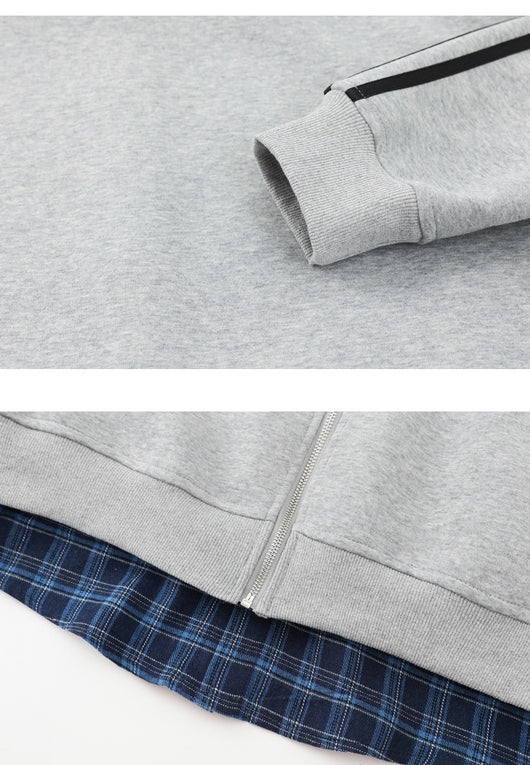 Cardigan Abrigo Cuadrillé con Capucha y Detalles Combinados - Image 17