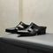 Pantuflas de Cuero Auténtico para Hombre - Diseño Elegante Cerrado