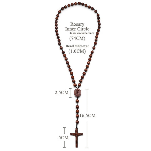 Rosario Clásico de Cuerda en Madera de Ébano Púrpura - Image 7