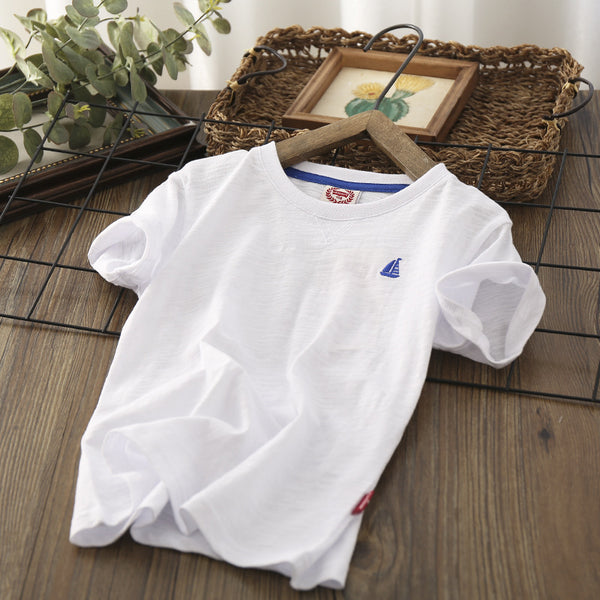 Playera Clásica de Manga Corta para Niño - Diseño Minimalista