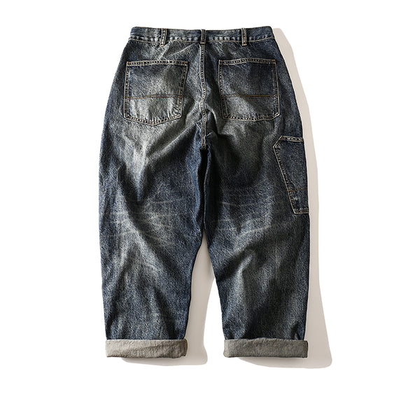 Jeans Rectos Sueltos Hip Hop Cintura Baja Desgastados Casual