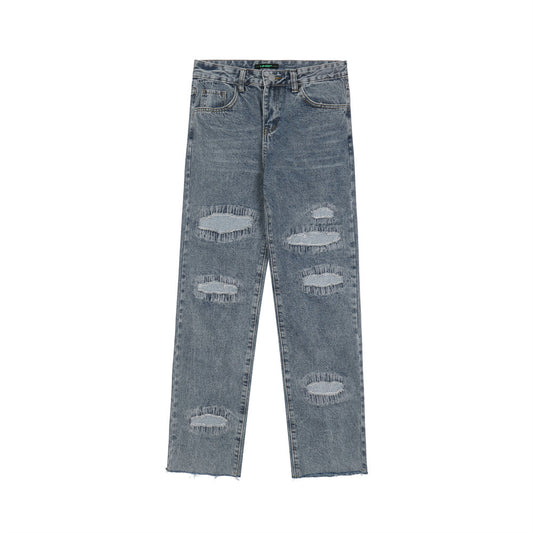 Jeans Rotos Sueltos Estilo Urbano para Hombre