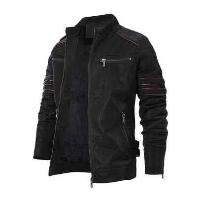 Chaqueta de Cuero y Polar para Hombre Otoño Invierno - Image 7