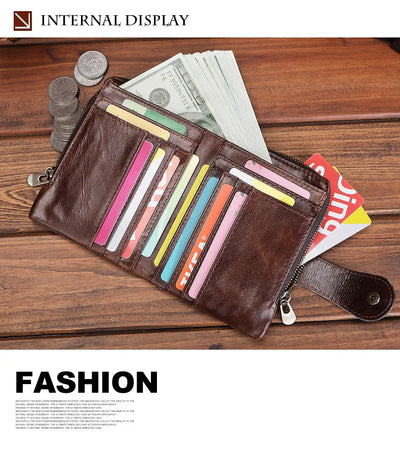 Bolsa de Cuero Genuino con Cierre de Hebilla - Estilo Casual y Versátil - Image 13
