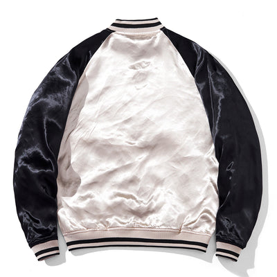 Chaqueta Beisbolera Reversible con Bordados - Estilo Casual Resistente - Image 4