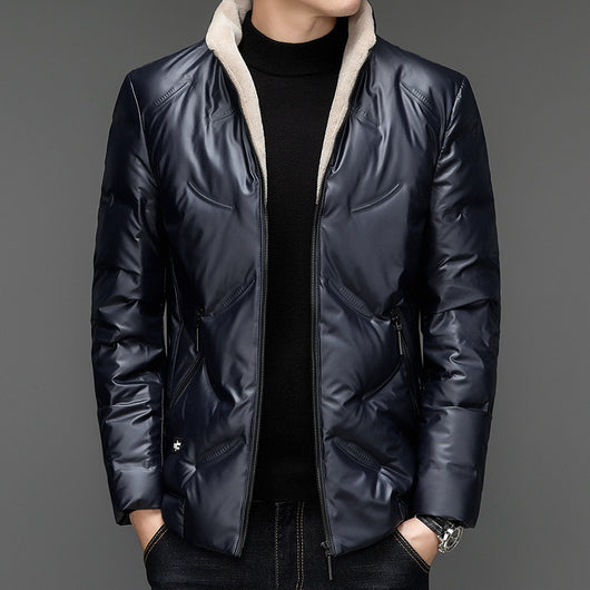 Chaqueta Impermeable con Plumón y Cuello de Lana para Hombre - Image 12