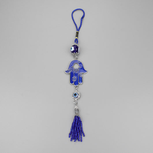 Llavero Colgante Ojo de Dios Azul con Borla - Image 5