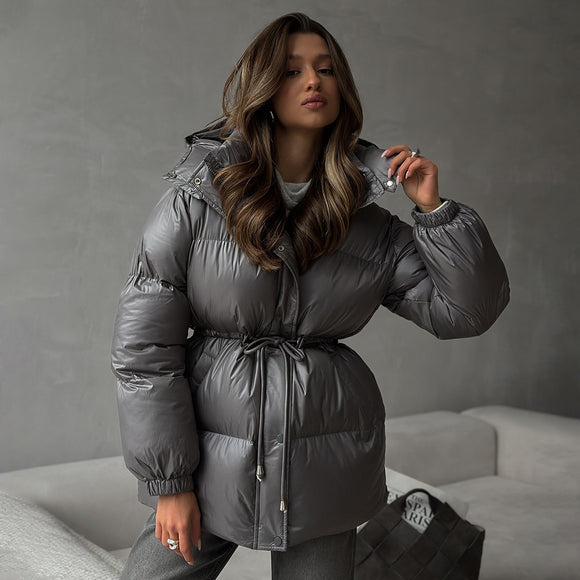 Chaqueta Térmica Acolchada con Capucha y Cierre
