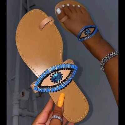 Sandalias Planas con Cristales Brillantes - Cómodas y Elegantes - Image 5