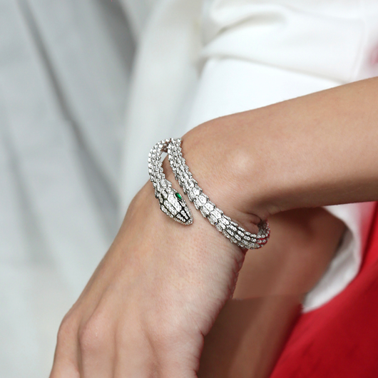 Anillo de Serpiente con Diamantes y Esmeraldas - Image 4