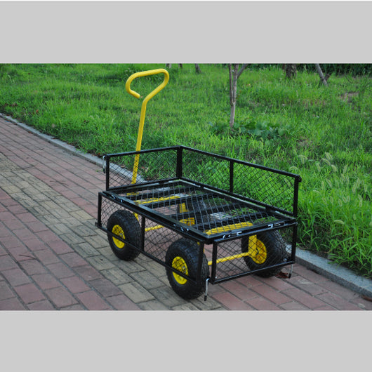 Carrito de Jardín de Acero con Asa Giratoria y Laterales Desmontables - Image 8