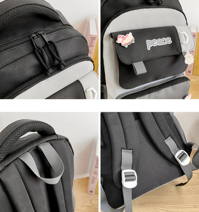 Mochila Escolar Amplia de Gran Capacidad Ligera y Simple para Mujeres - Image 16