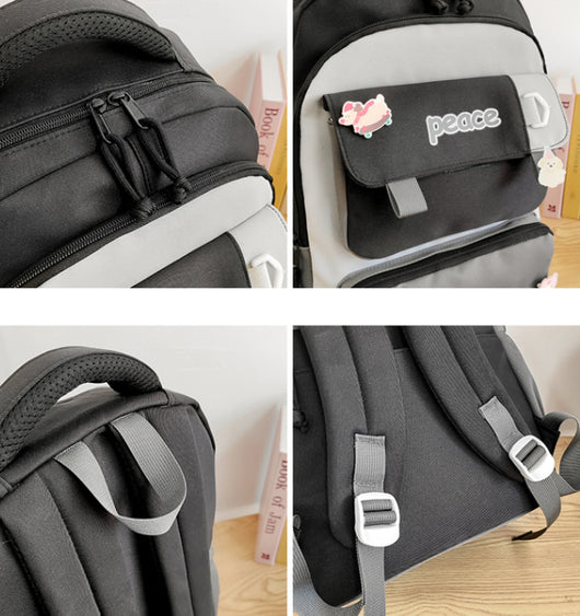 Mochila Escolar Amplia de Gran Capacidad Ligera y Simple para Mujeres - Image 16