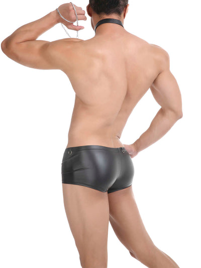 Bóxers de Cuero Sintético Plateado Vanskoos - Ropa Interior Sexy para Hombre - Image 2
