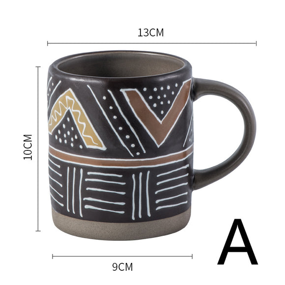 Taza de Café Artesanal Retro con Tapa