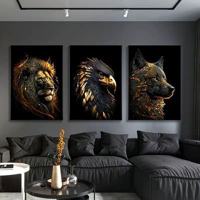 Cuadro Decorativo León - Pintura al Óleo sobre Lienzo para Sala de Estar - Image 8