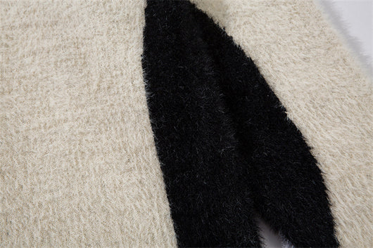 Suéter Oversize Patchwork Cuello Alto Comodidad Total - Image 27