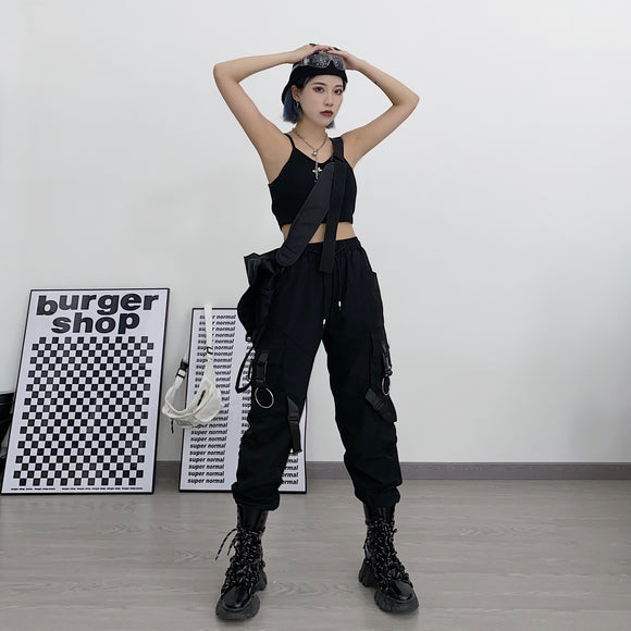 Pantalón Recto Holgado Cintura Alta Diseño Minimalista